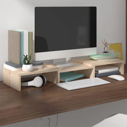 Vidaxl - Support pour moniteur 60x24x10,5 cm Bois de pin solide