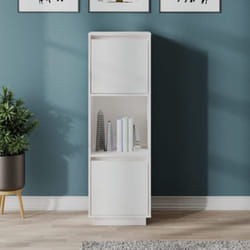 Vidaxl - Buffet haut Blanc 38x35x117 cm Bois massif de pin