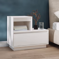 VidaXL 814376 Table de nuit et table de chevet Blanc