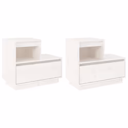VidaXL 814377, Blanc, Bois de pin, 600 mm, 340 mm, 510 mm, 2 pièce(s)
