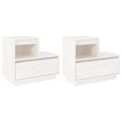 VidaXL 814377 Table de nuit et table de chevet Blanc