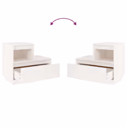 VidaXL 814377 Table de nuit et table de chevet Blanc - Vue supplémentaire 7