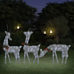 Décoration Festive Élégante La Famille de rennes de Noël VIDAXL apporte une touche magique à vos extérieurs avec son design a ...