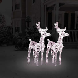 vidaXL Rennes de Noël 80 LED