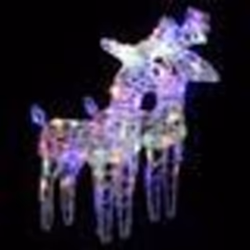 vidaXL Rennes de Noël 2 pcs 80 LED Multicolore Acrylique - TU