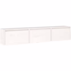 vidaXL Meubles TV 3 pcs Blanc Bois massif de pin