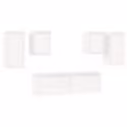 vidaXL Meubles TV 6 pcs Blanc Bois massif de pin