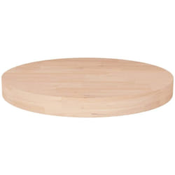Dessus de table rond Ø30x4 cm Bois de chêne massif non traité Vidaxl