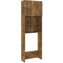 Vidaxl - Meuble pour machine à laver Chêne fumé 64x25,5x190 cm Chêne fumé