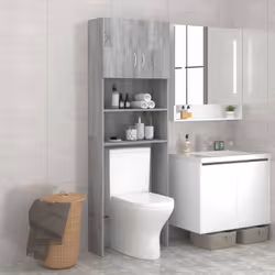 Ce meuble pour machine à laver polyvalent est un gain de place parfait pour votre salle de bains ! Cadre robuste : le bois d' ...