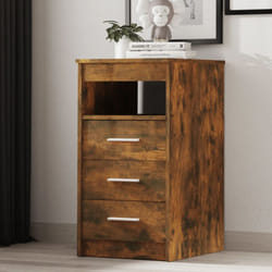 vidaXL Armoire à tiroirs Chêne fumé 40x50x76 cm Bois d'ingénierie - TU