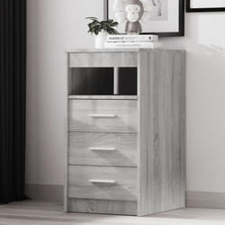 Vidaxl - Armoire à tiroirs Sonoma gris 40x50x76 cm Bois d'ingénierie