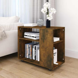 Vidaxl - Table d'appoint Chêne fumé 70x35x55 cm Bois d'ingénierie