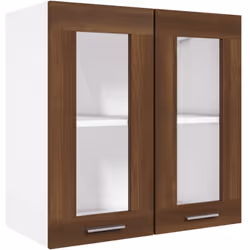 Cette armoire vitrée suspendue, au design simple, optimise votre espace de cuisine et offre un espace de rangement suffisant  ...