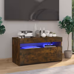 Avec un design à la fois élégant mais pratique, ce meuble TV avec éclairage LED deviendra certainement un point central de vo ...