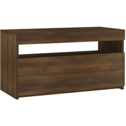 Vidaxl - Meuble tv avec lumières led Chêne marron 75x35x40 cm