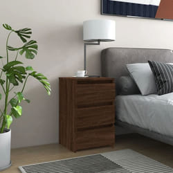vidaXL Tables de chevet 2pcs Chêne marron 40x35x62,5cm Bois ingénierie - TU