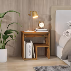 VidaXL 815177 Table de nuit et table de chevet Chêne - Vue supplémentaire 5
