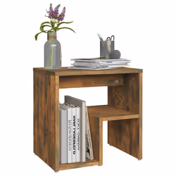 VidaXL 815177 Table de nuit et table de chevet Chêne - Vue supplémentaire 6