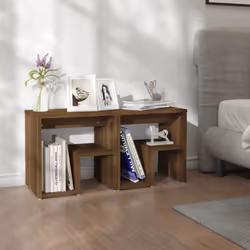 VidaXL 815182 Table de nuit et table de chevet Chêne - Vue supplémentaire 2