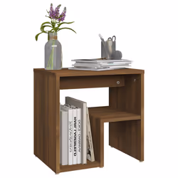 VidaXL 815182 Table de nuit et table de chevet Chêne - Vue supplémentaire 7
