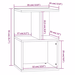 VidaXL 815188 Table de nuit et table de chevet Chêne - Vue supplémentaire 8