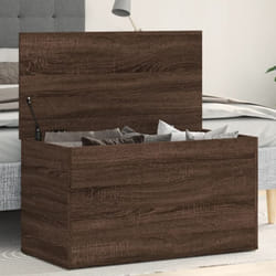 Vidaxl - Coffre de rangement Chêne marron 84x42x46 cm Bois d'ingénierie