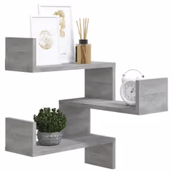 VidaXL 815206 étagères Bois Gris - Vue supplémentaire 6