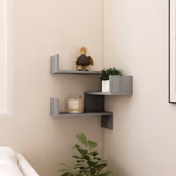 VidaXL 815206 étagères Bois Gris - Vue supplémentaire 7