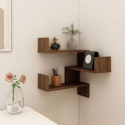 Vidaxl - tagère d'angle murale Chêne marron 40x40x50 cm Bois ingénierie