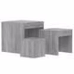 vidaXL Tables gigognes 3 pcs Sonoma gris Bois d'ingénierie - TU