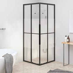 Vidaxl - Cabine de douche esg semi-dépoli 80x80x180 cm Noir
