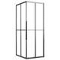 vidaXL Cabine de douche ESG semi-dépoli 90x70x180 cm Noir