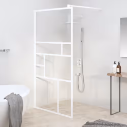Apportez une nouvelle apparence esthétique à votre salle de bain avec ce mur de douche moderne en verre transparent ! Matéria ...