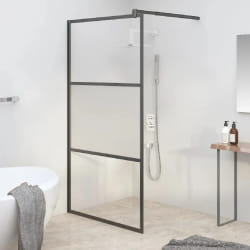 vidaXL Paroi de douche 115x195 Noir
