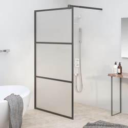 Vidaxl - Paroi de douche 115x195 cm Verre esg dépoli Noir
