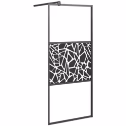 Apportez une nouvelle apparence esthétique à votre salle de bain avec ce mur de douche moderne en verre ESG ! Matériau de qua ...