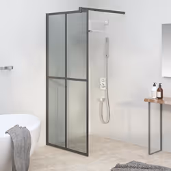 Apportez une nouvelle apparence esthétique à votre salle de bain avec cet écran de douche moderne en verre ESG ! Matériau de  ...