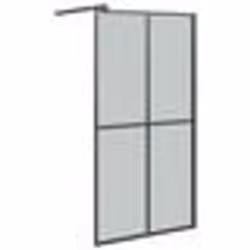 vidaXL Écran de douche 100x195 cm Verre trempé foncé