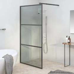 vidaXL Paroi de douche 100x195 cm Verre ESG Foncé