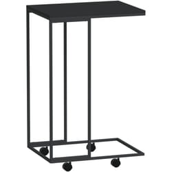 Vidaxl - Table d'appoint avec roues Noir 40x30x63,5 cm Bois d'ingénierie