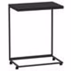 vidaXL Table d'appoint avec roues noir 55x35x70 cm bois d'ingénierie - TU