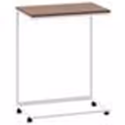 vidaXL Table d'appoint avec roues Blanc 55x35x70 cm Bois d'ingénierie - TU