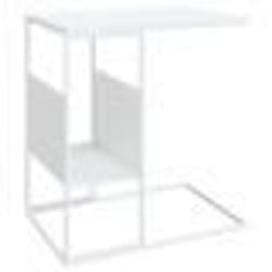 vidaXL Table d'appoint Blanc 55x36x59,5 cm Bois d'ingénierie - TU