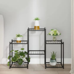 vidaXL Jardinière 83x25x60 cm Noir Fer - TU
