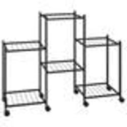 vidaXL Jardinière avec roues 83x25x63,5 cm Noir Fer - TU