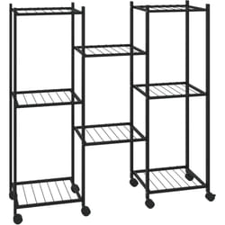 Vidaxl - Jardinière avec roues 83x25x83,5 cm Noir Fer
