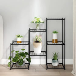 vidaXL Jardinière 83x25x80 cm Noir Fer - TU