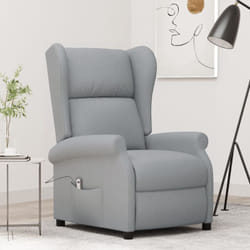 Vidaxl - Fauteuil inclinable électrique à oreilles gris clair tissu
