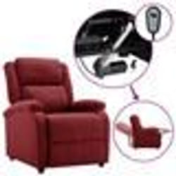 vidaXL Fauteuil inclinable électrique Rouge bordeaux Tissu - TU